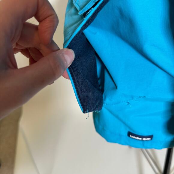 Lands End Squall Blue 3 in 1 Winter Parka Coat Hooded Waterproof Womens XL 18-20 - Picture 10 of 12